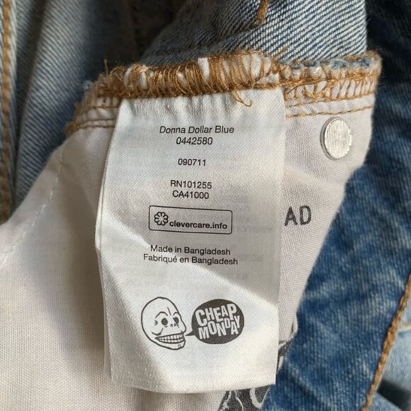 ASOS Cheap Monday Donna Skinny Jeans Dollar Blue  High Rise Waist Denim Size 25 - Picture 12 of 16